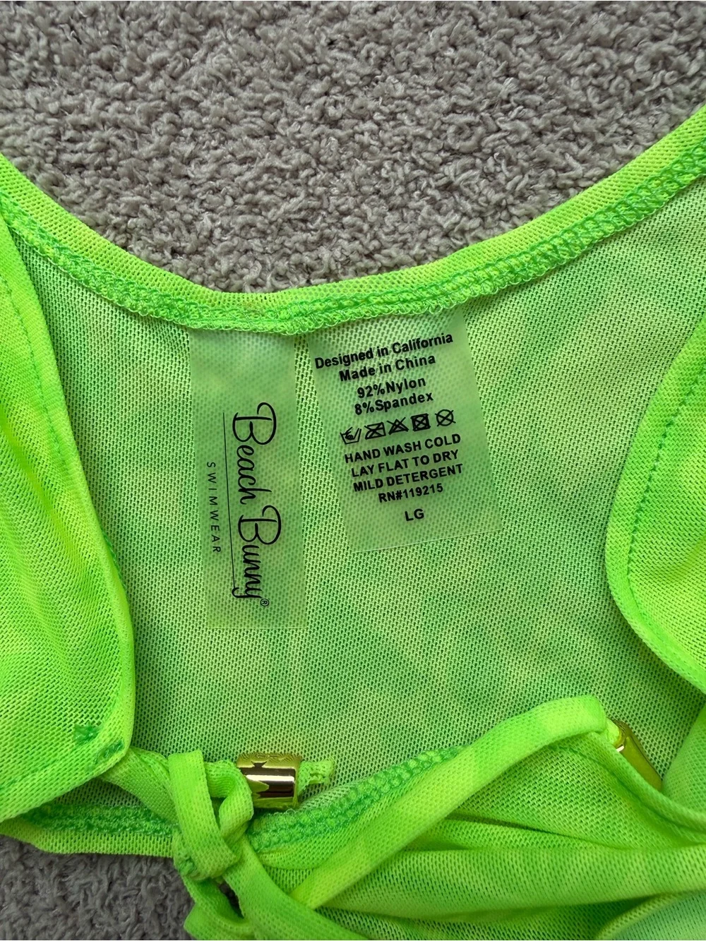 Beach Bunny - CLARA Cami Tie Tank Swim Cover-up - NEON GREEN